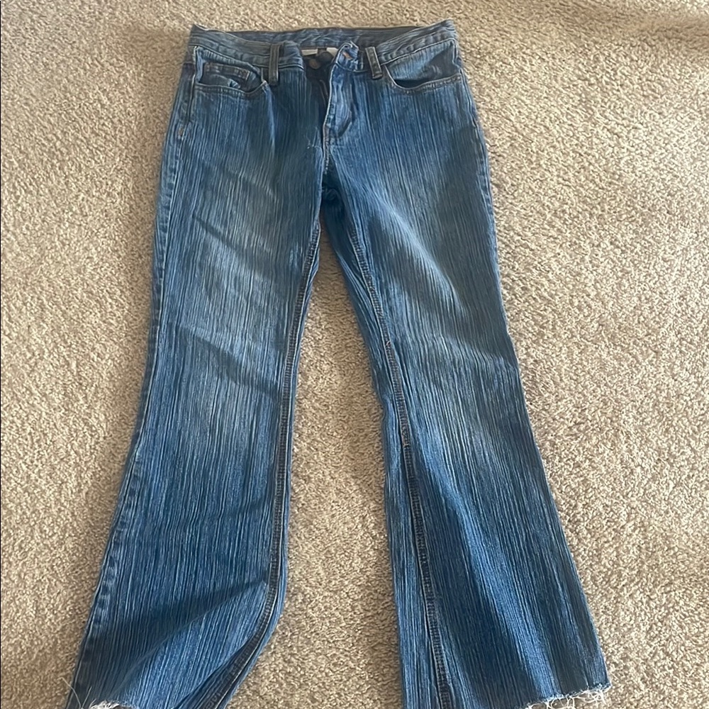 Brandy Melville Blue Flare Wide Leg Jeans